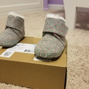 Gray TOMS fur boots